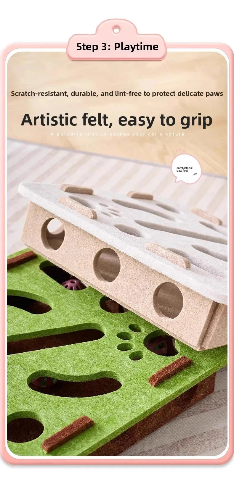 Interactive Cat Scratcher & Play House