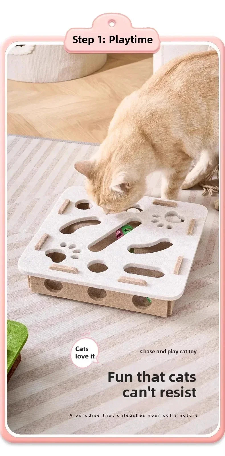 Interactive Cat Scratcher & Play House