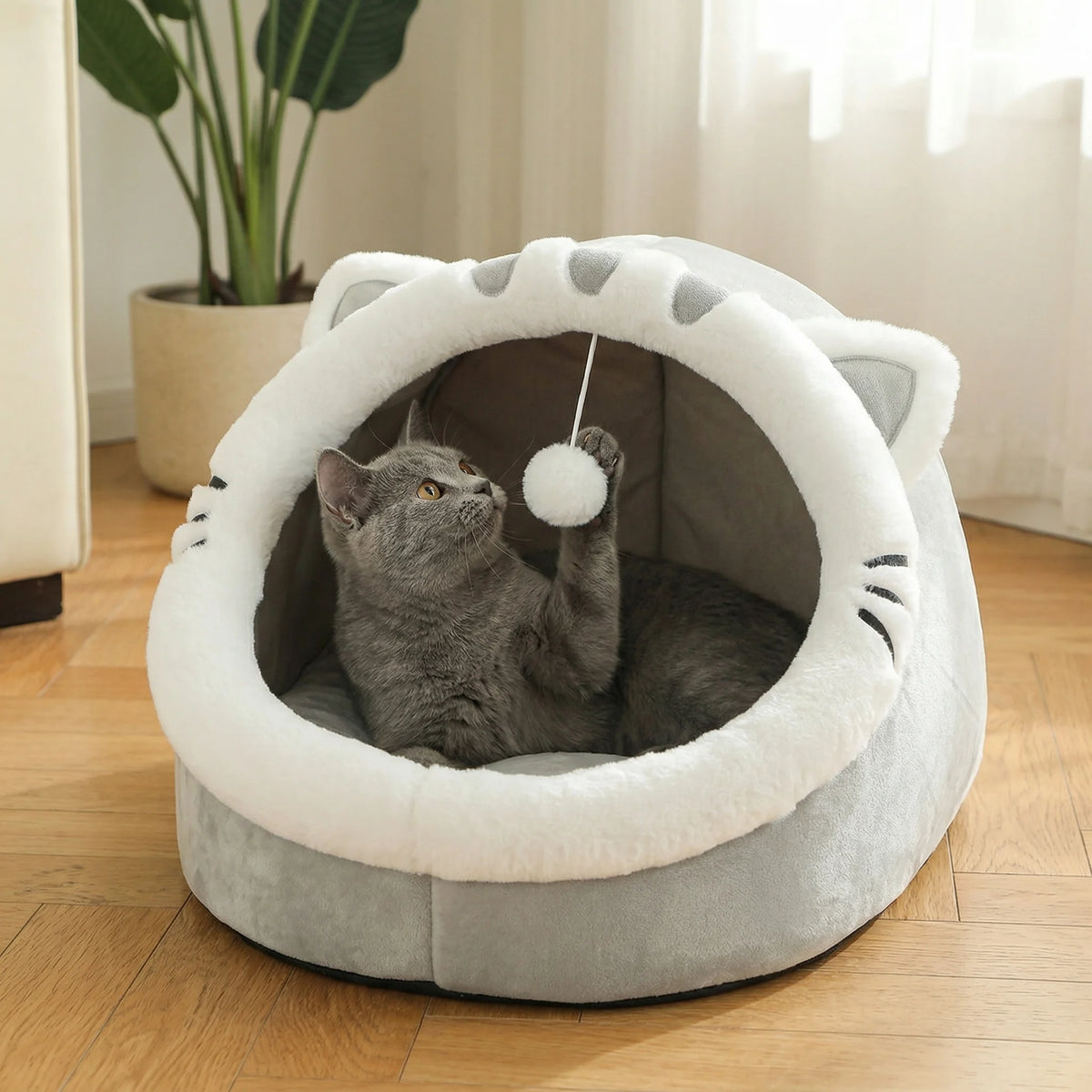 Cozy Smart Plush Cat House